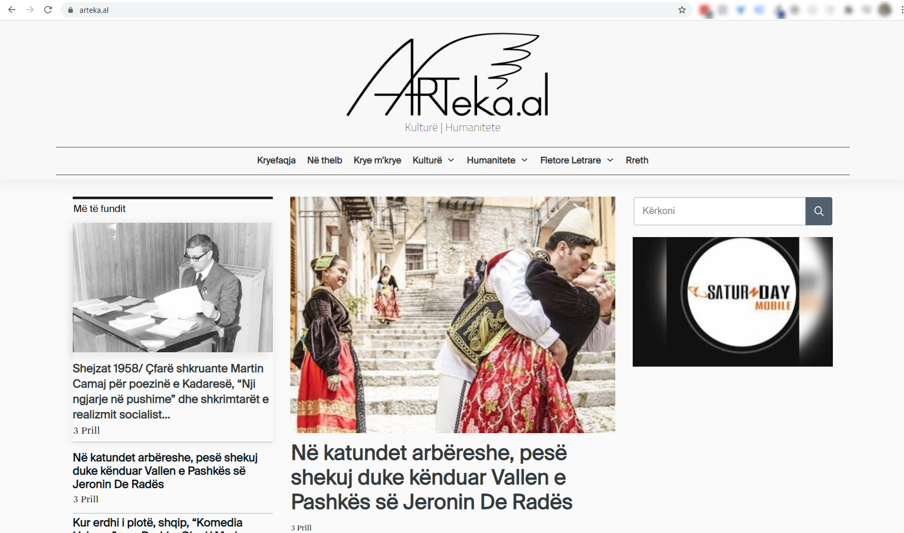 Arteka – Albanian Arts & Culture Magazine | Custom WordPress Site