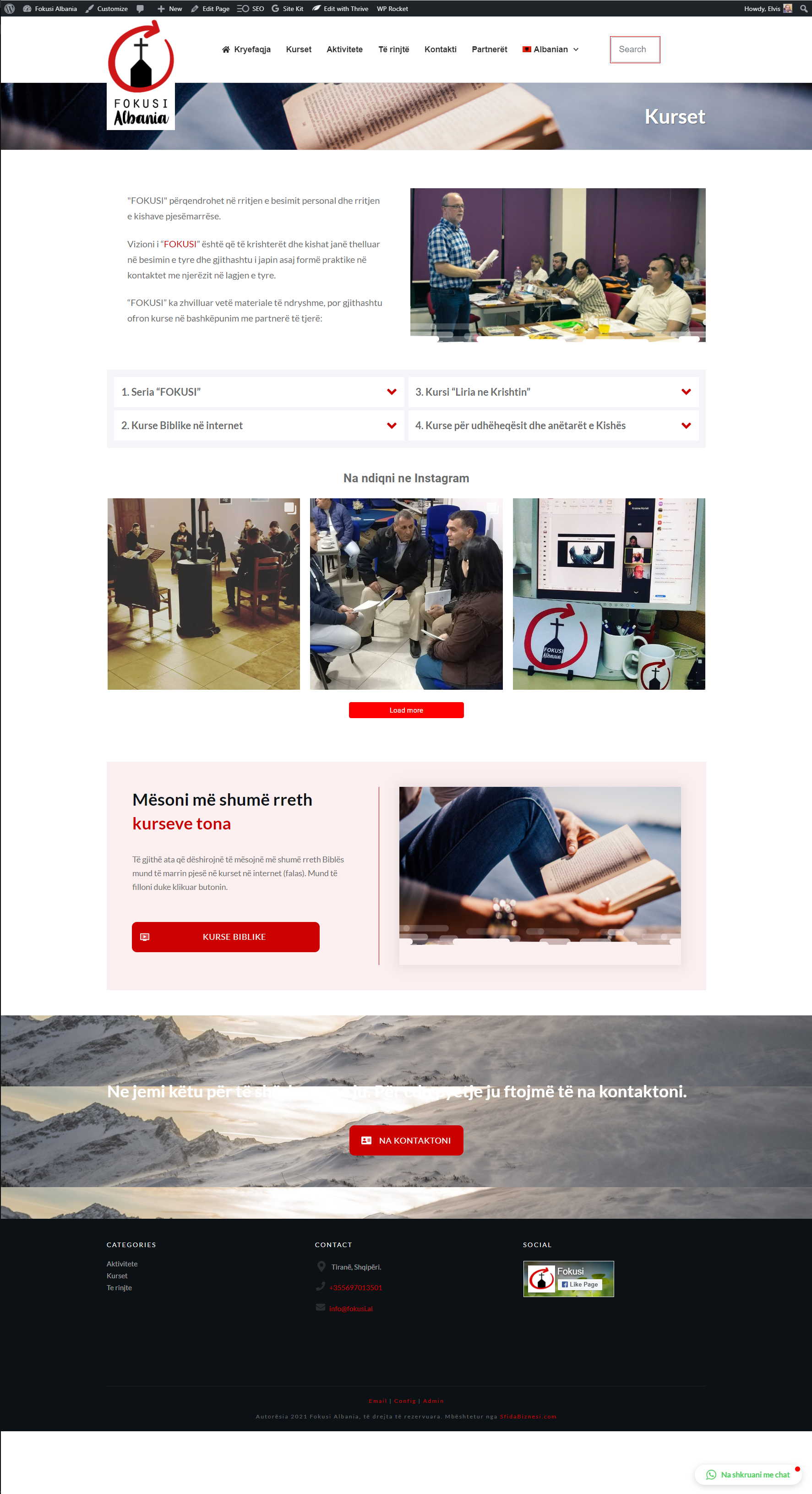 Empowering Fokusi Albania’s Mission: Custom Bilingual Website, Social Media Integration, and Engaging Blog