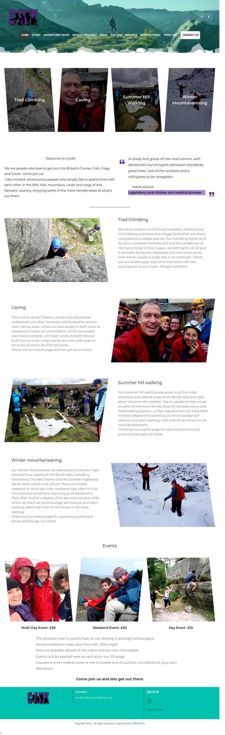 Embracing Adventure with C4UK: A WordPress Website Journey