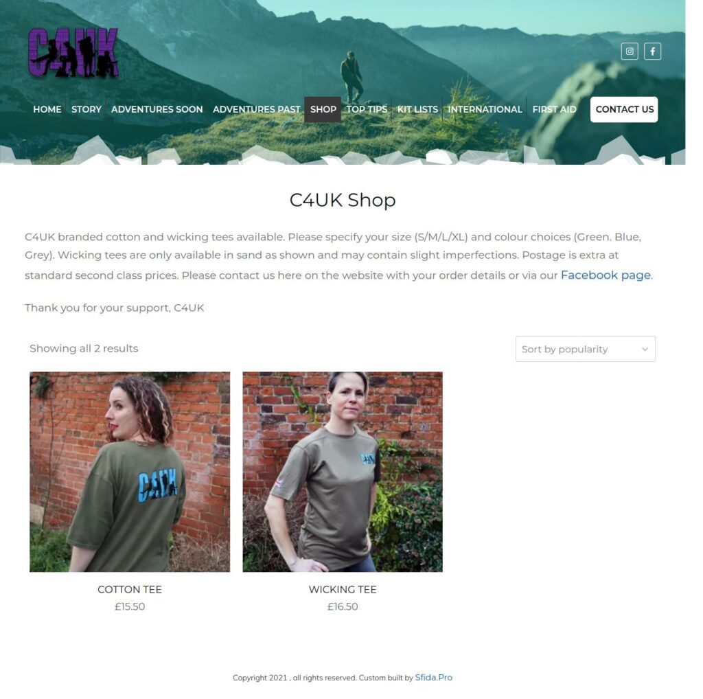 C4UK Shop Page