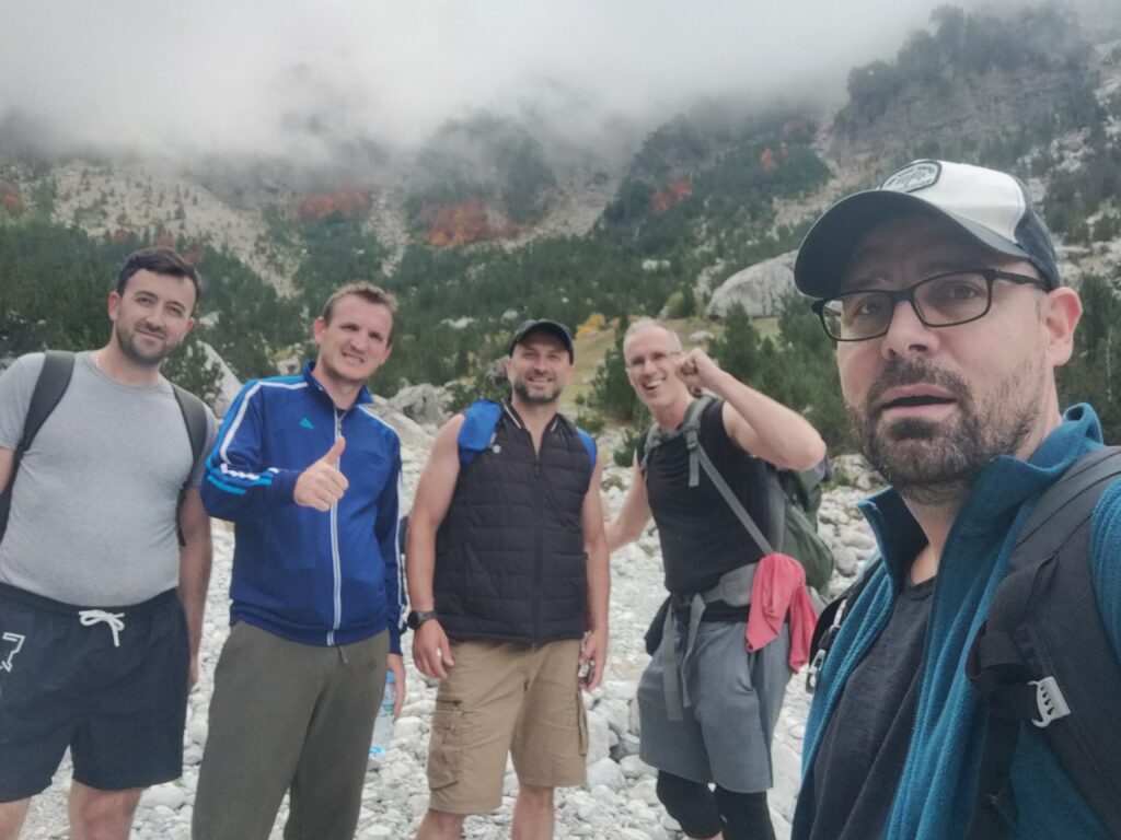 Valbona national park valley - hiking group