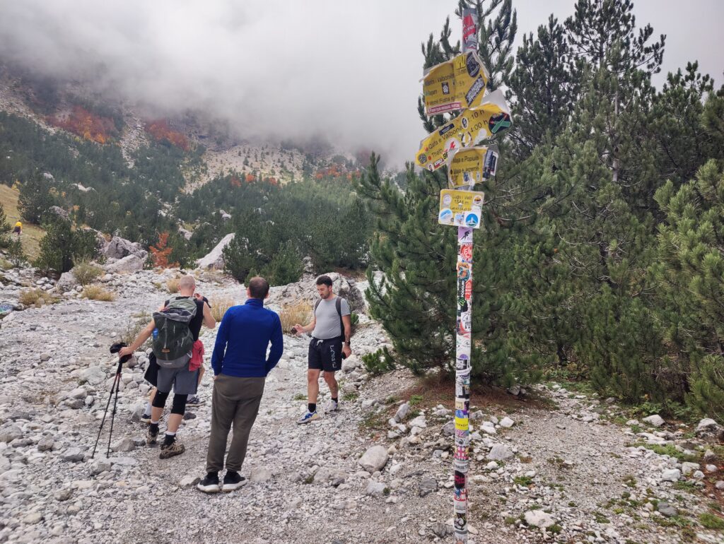 Valbona national park valley - hiking group