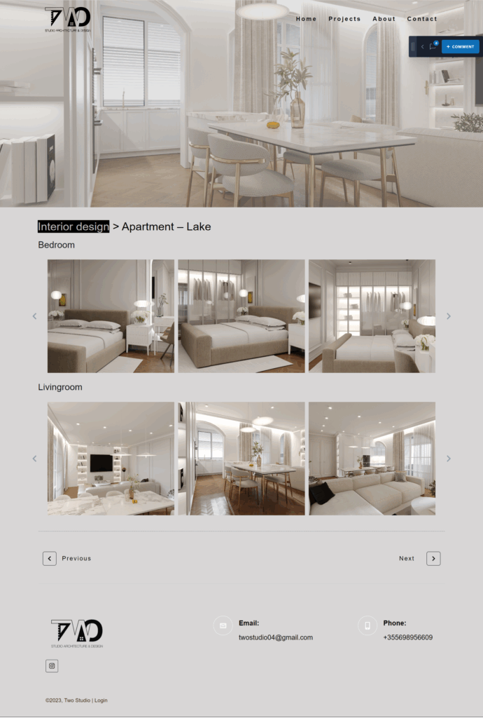 apartment – lake on Architecture Website Design