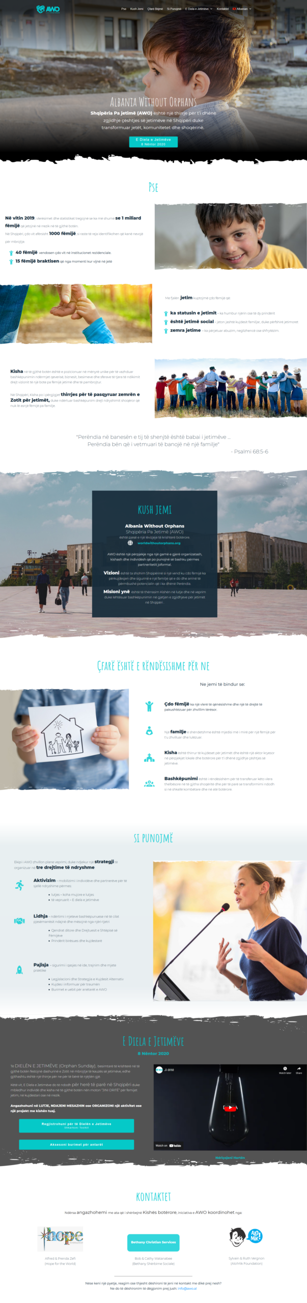 custom WordPress design,membership website,bilingual website,Albania,worthy cause