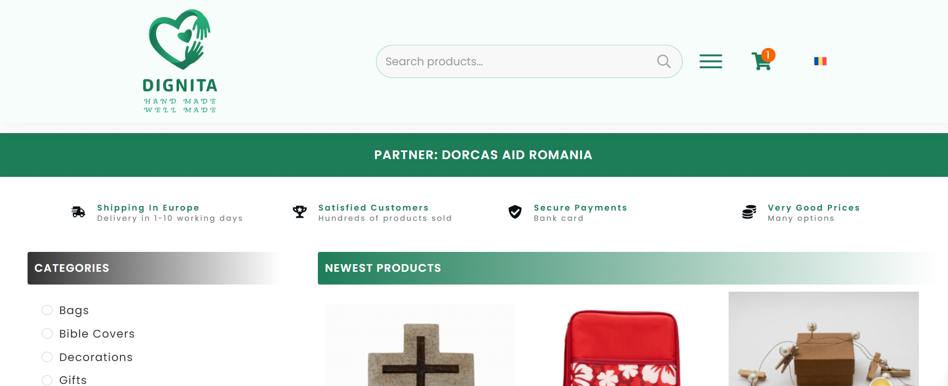 Dignita ecommerce store