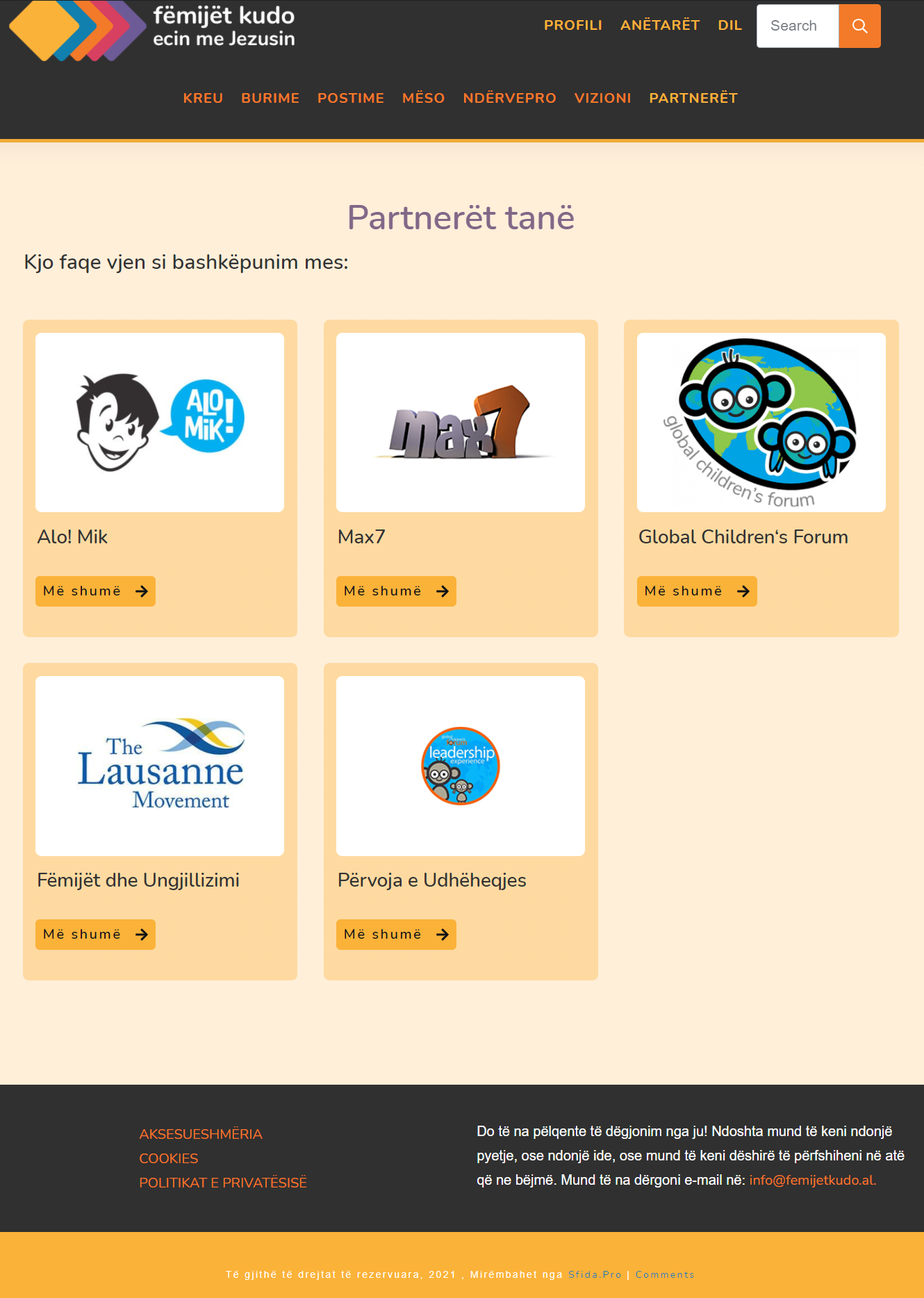 Partners page