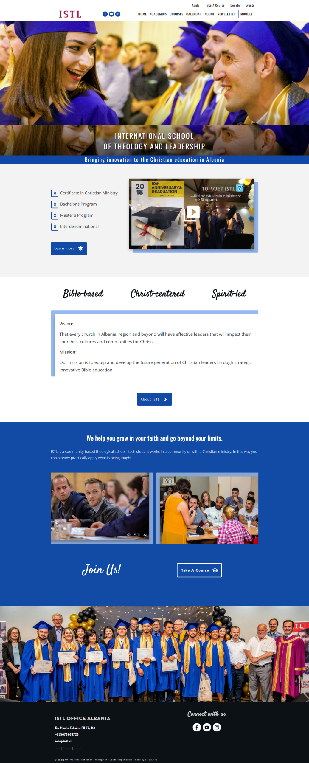 ISTL Albania main homepage long