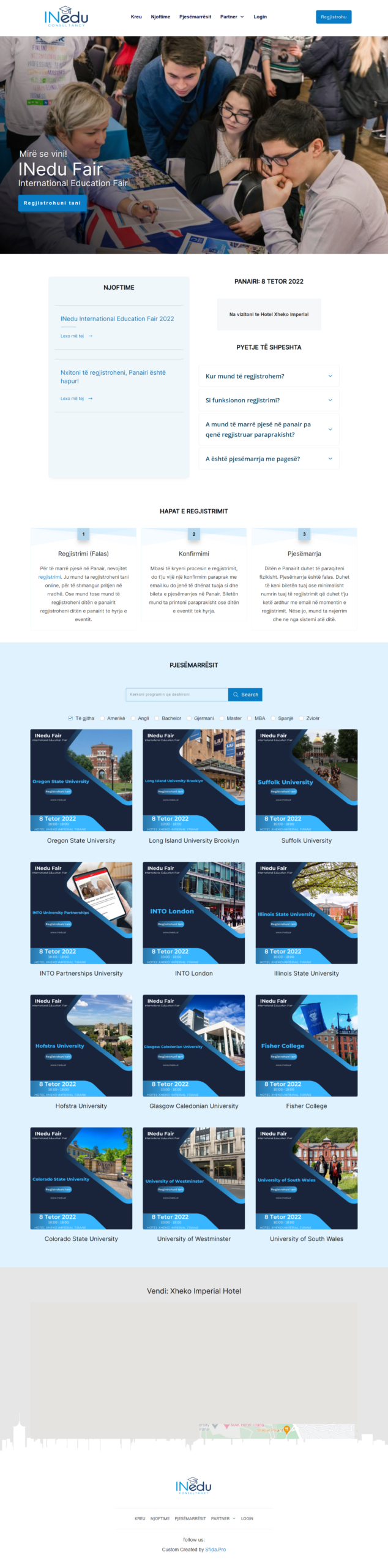 INedu Consultancy, International Education Fair, registration platform, CRM, publication hub, student data management
