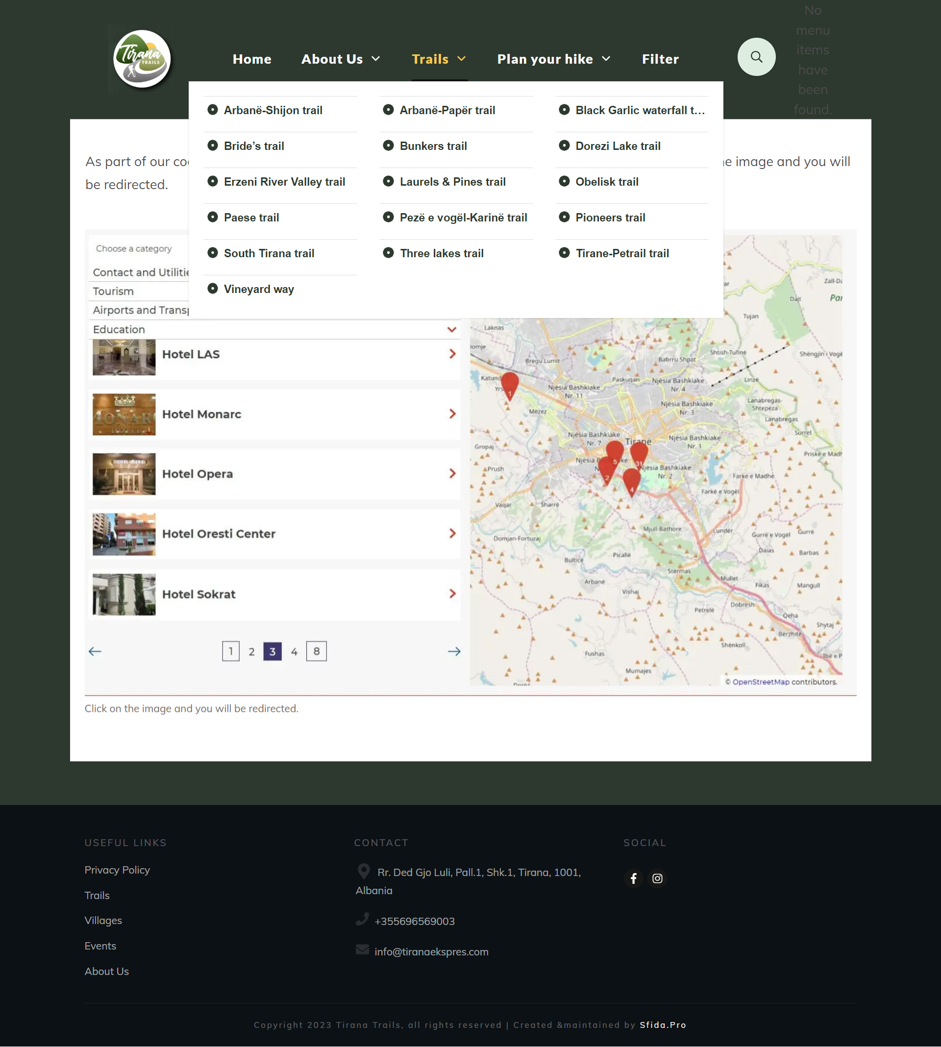 Outdoor tourism,Self-guided trails,Group trails,Sustainable tourism,Rural communities,Socio-economic opportunities,Tirana,Albania,Mobile apps,Bilingual,Custom posts,SEO-optimized,Idyllic landscapes,Hidden gems,Natural beauty