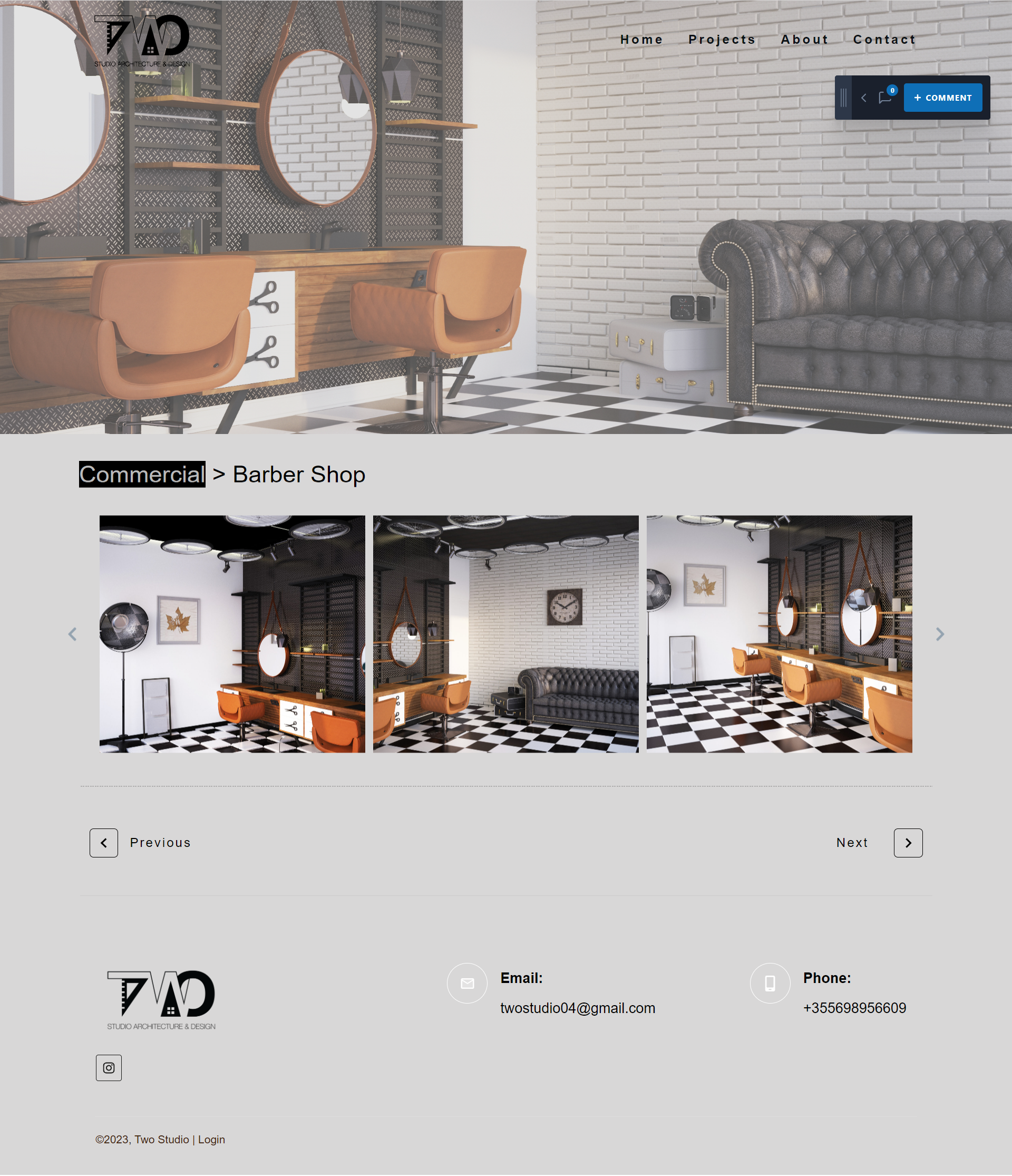 barber shop on Architecture Website Design